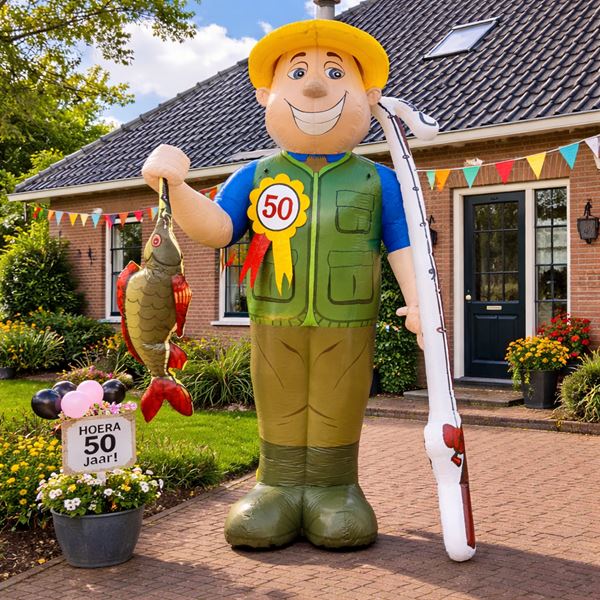 Opblaasbare Abraham pop visser 50 jaar huren