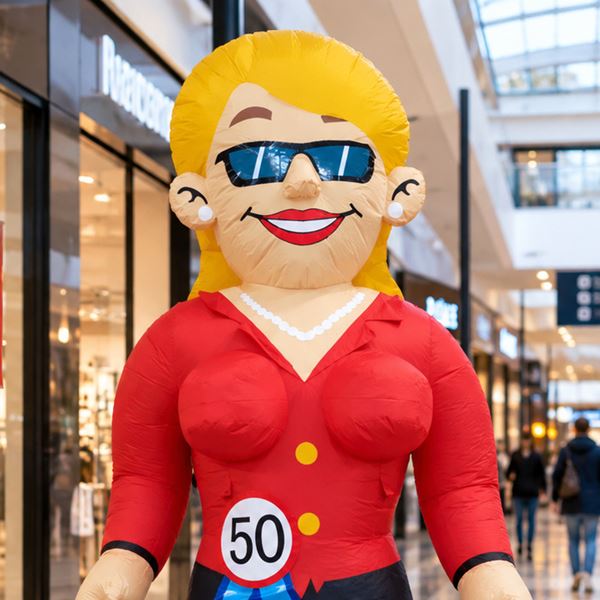 Sarah Abraham Express - opblaasbare Sarah Shoppend huren voor vrouw 50 jaar Sarah Abraham Express - opblaasbare Sarah Shoppend huren voor vrouw 50 jaar